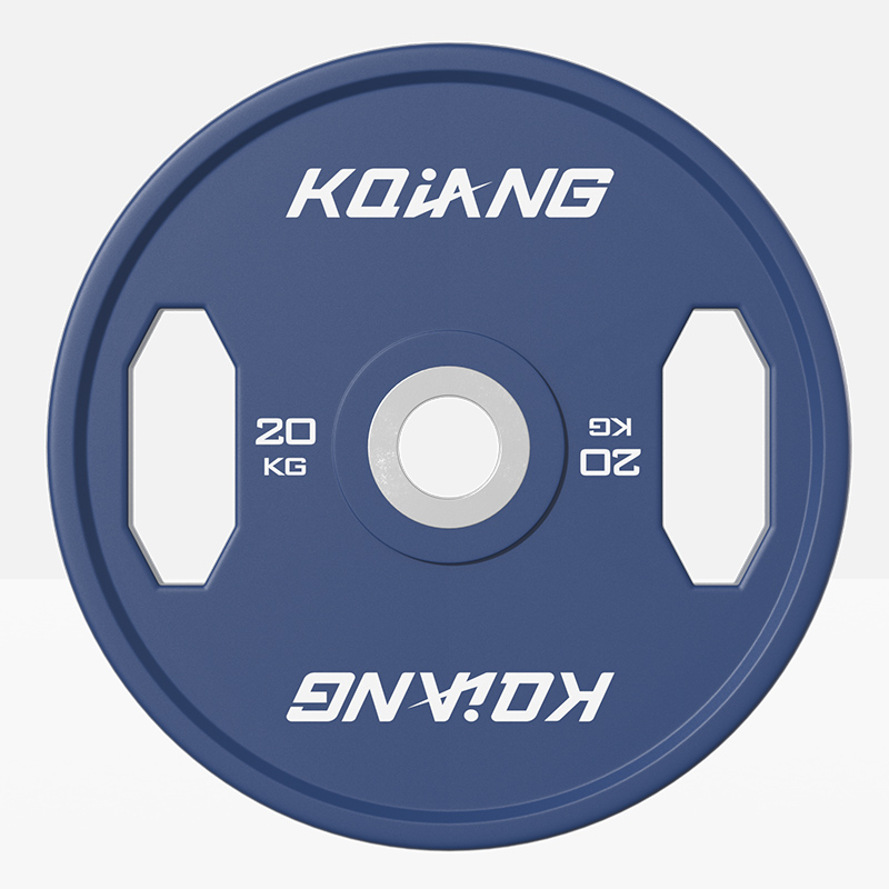 澳门新葡萄8883CPU彩色橡胶环保无味杠铃片举重力量举杠铃举重片 20kg